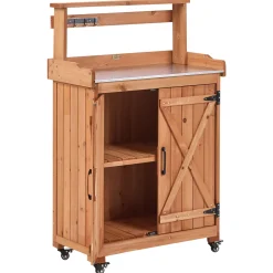 Stół ogrodniczy ALTOLIA Drewno jodłowe 119 cm 70 cm Brązowy
