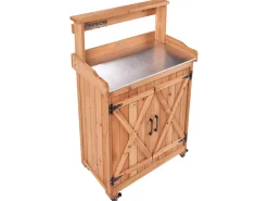 Stół ogrodniczy ALTOLIA Drewno jodłowe 119 cm 70 cm Brązowy