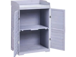 Stół ogrodniczy TEREVILLE Drewno jodłowe 100 cm 67 cm Szary