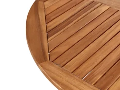 Stół ogrodowy AGELLO 120 cm 120 cm Drewno akacjowe Brązowy