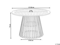 Stół ogrodowy AGELLO 120 cm 120 cm Drewno akacjowe Brązowy
