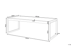 Stół ogrodowy BACOLI 210 cm 90 cm Szkło Złamana biel