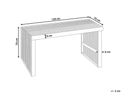 Stół ogrodowy BELLANO 70 cm 120 cm Drewno akacjowe Brązowy