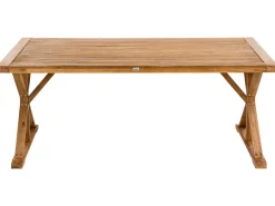 Stół ogrodowy CALABRITTO 90 cm 180 cm Drewno akacjowe Brązowy