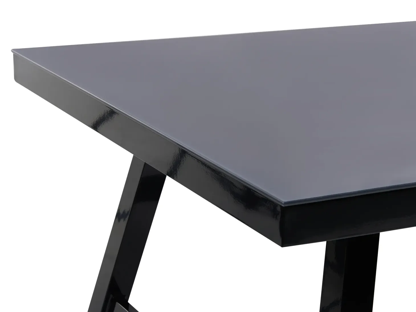 Stół ogrodowy CANETTO 150 cm 90 cm Szkło Czarny