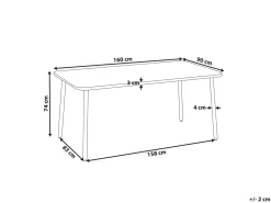 Stół ogrodowy CARAVINO 160 cm 90 cm Metal Jasnobeżowy