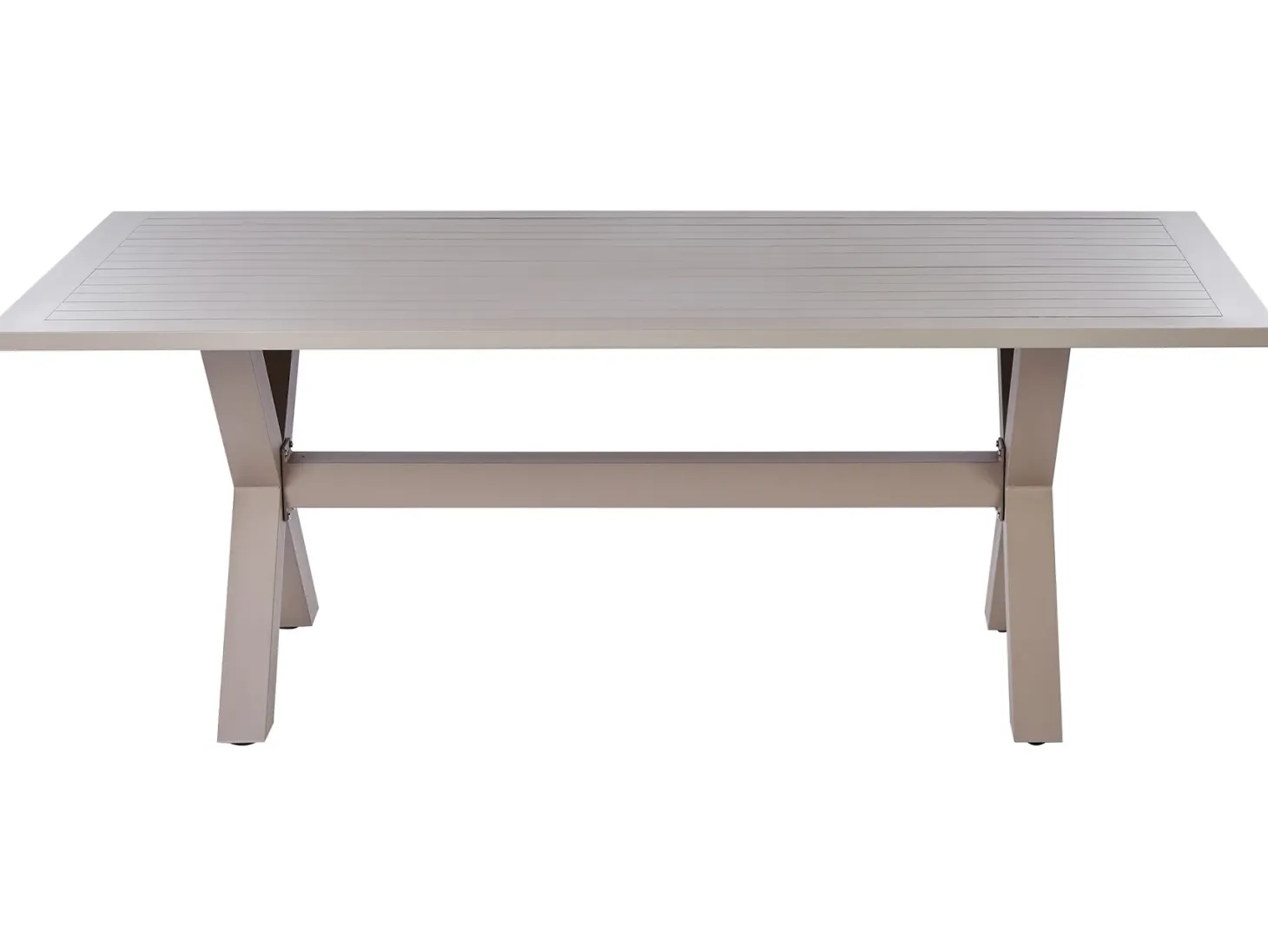 Stół ogrodowy CASCAIS 200 cm 105 cm Metal Beżowoszary