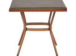 Stół ogrodowy CASPRI II 80 cm 80 cm Szkło Szary