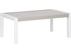 Stół ogrodowy CASTELLA 120 cm 70 cm Metal Beżowoszary