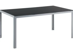 Stół ogrodowy CATANIA 160 cm 91 cm Szkło Czarny