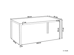 Stół ogrodowy CATANIA 160 cm 91 cm Szkło Szary