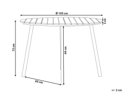 Stół ogrodowy CAVOLI 105 cm 105 cm Brązowy