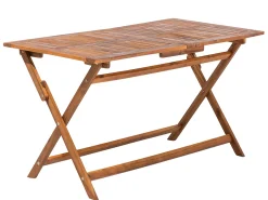 Stół ogrodowy CENTO 140 cm 75 cm Drewno akacjowe Brązowy
