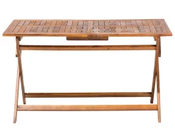 Stół ogrodowy CENTO 140 cm 75 cm Drewno akacjowe Brązowy
