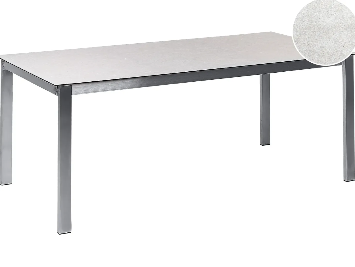 Stół ogrodowy COSOLETO 180 cm 90 cm Szkło Biały