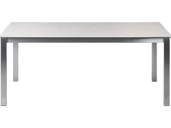 Stół ogrodowy COSOLETO 180 cm 90 cm Szkło Biały