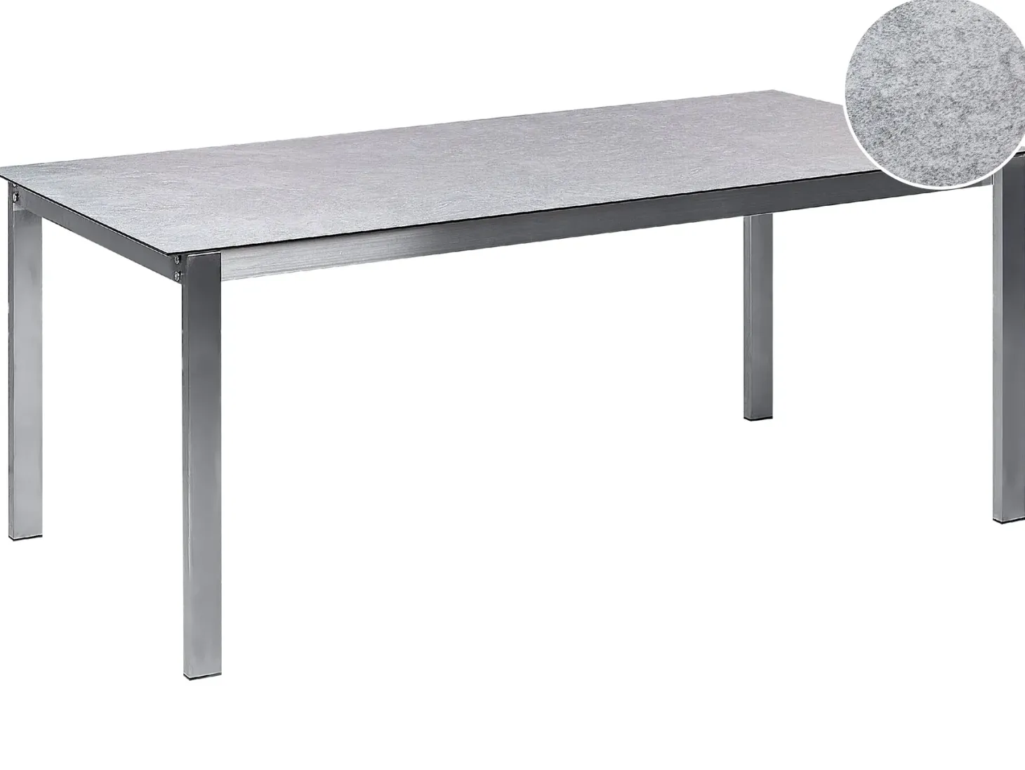 Stół ogrodowy COSOLETO 180 cm 90 cm Szkło Szary