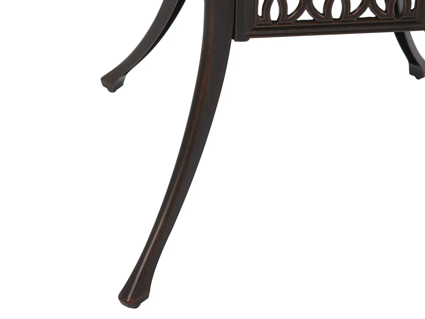 Stół ogrodowy dla 4 osób ANCONA 90 cm 90 cm Metal Ciemnobrązowy