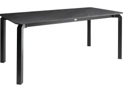 Stół ogrodowy FELETTO 180 cm 90 cm Kamień Czarny marmur