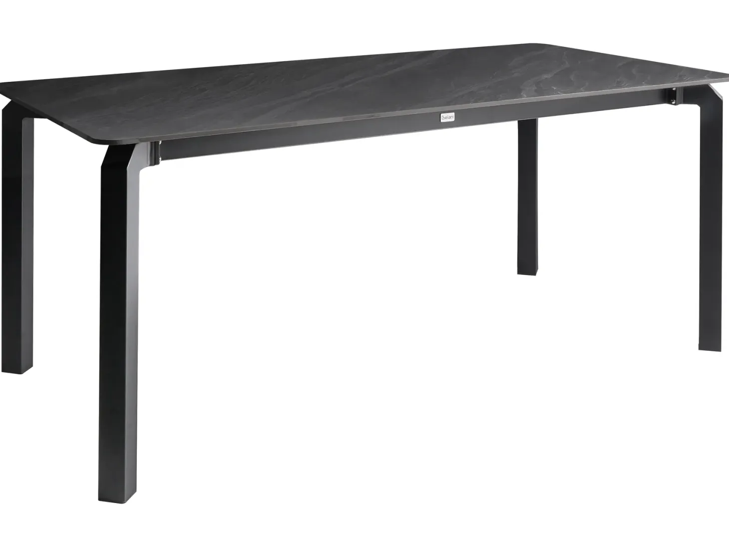 Stół ogrodowy FELETTO 180 cm 90 cm Kamień Czarny marmur