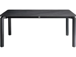 Stół ogrodowy FELETTO 180 cm 90 cm Kamień Czarny marmur