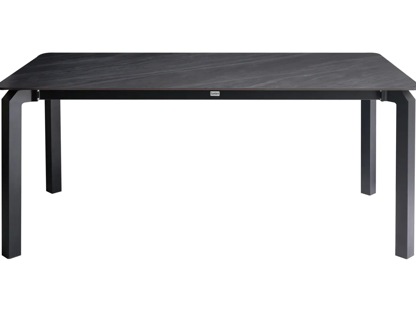 Stół ogrodowy FELETTO 180 cm 90 cm Kamień Czarny marmur