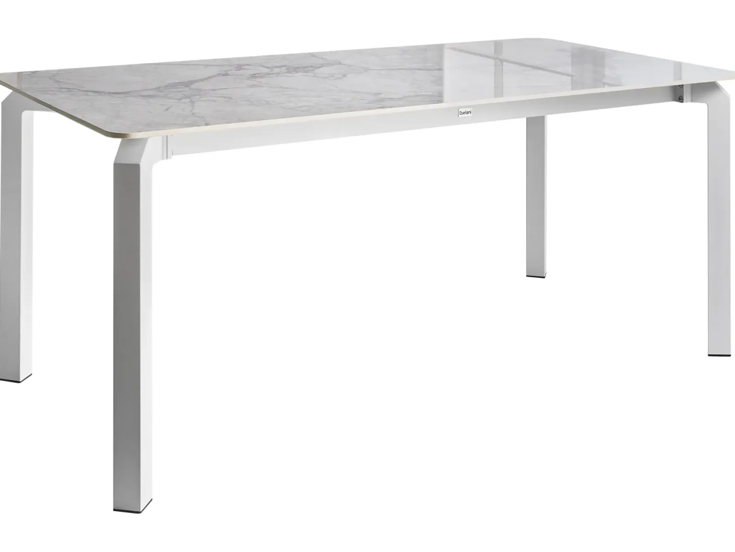 Stół ogrodowy FELETTO 180 cm 90 cm Kamień Biały marmur