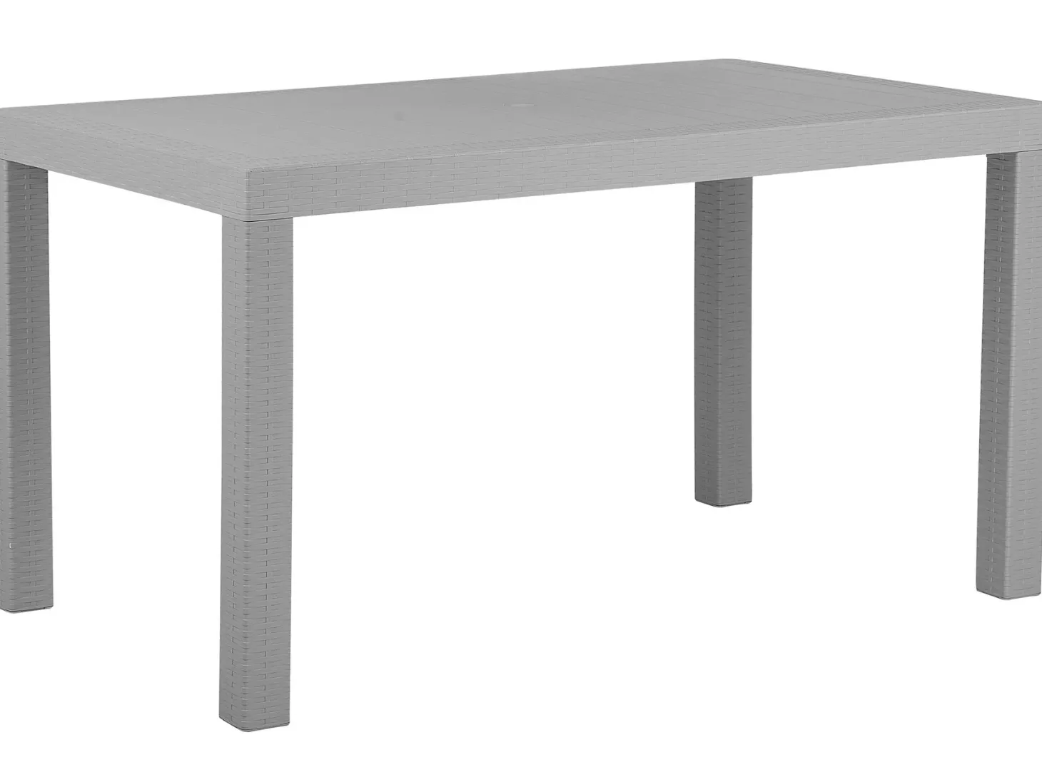 Stół ogrodowy FOSSANO 140 cm 80 cm Jasnoszary