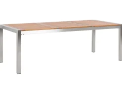 Stół ogrodowy GROSSETO 220 cm 100 cm Drewno eukaliptusowe Brązowy