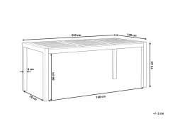 Stół ogrodowy GROSSETO 220 cm 100 cm Drewno eukaliptusowe Brązowy