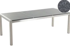 Stół ogrodowy GROSSETO 220 cm 100 cm Polerowany Granit Szary
