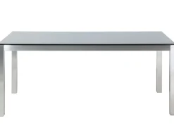 Stół ogrodowy GROSSETO 180 cm 90 cm Szkło hartowane Czarny