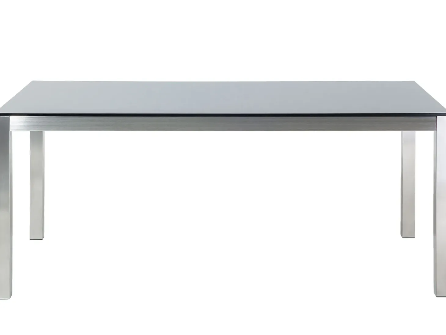 Stół ogrodowy GROSSETO 180 cm 90 cm Szkło hartowane Czarny