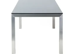 Stół ogrodowy GROSSETO 180 cm 90 cm Szkło hartowane Czarny
