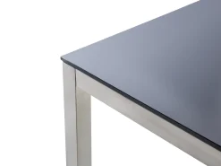 Stół ogrodowy GROSSETO 180 cm 90 cm Szkło hartowane Czarny