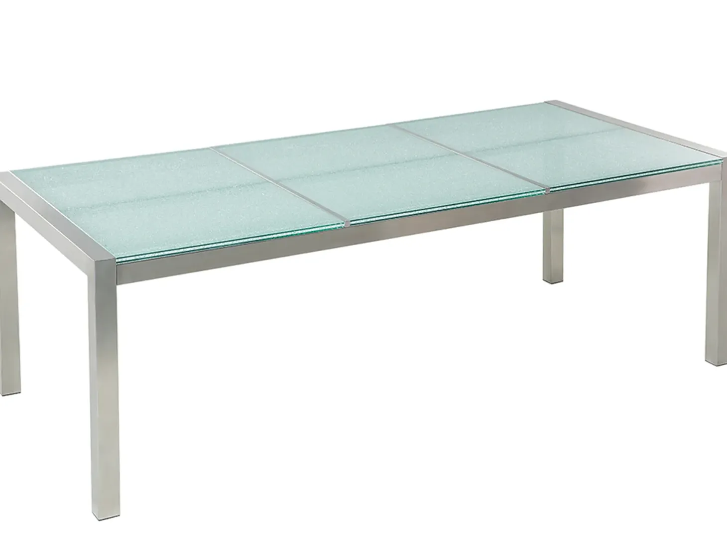 Stół ogrodowy GROSSETO 220 cm 100 cm Szkło tłuczone Przezroczysty