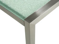 Stół ogrodowy GROSSETO 220 cm 100 cm Szkło tłuczone Przezroczysty