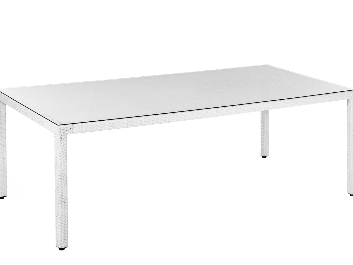Stół ogrodowy ITALY 220 cm 100 cm Szkło Biały