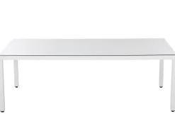 Stół ogrodowy ITALY 220 cm 100 cm Szkło Biały