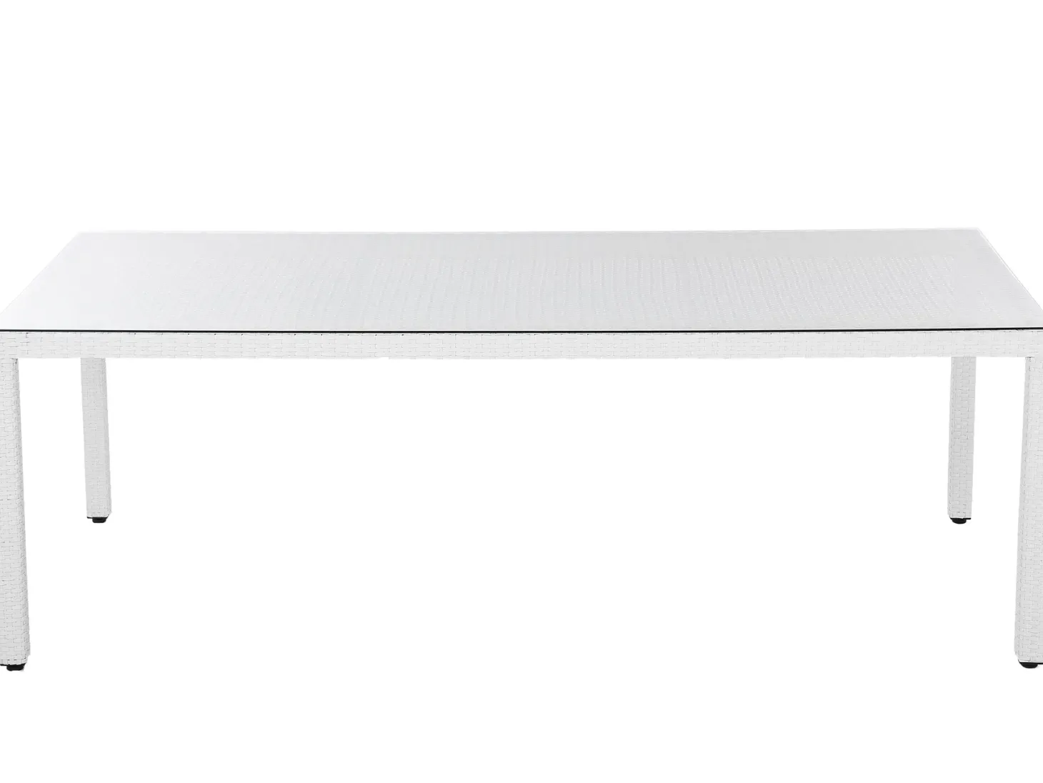 Stół ogrodowy ITALY 220 cm 100 cm Szkło Biały