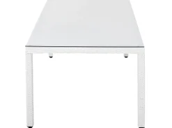 Stół ogrodowy ITALY 220 cm 100 cm Szkło Biały