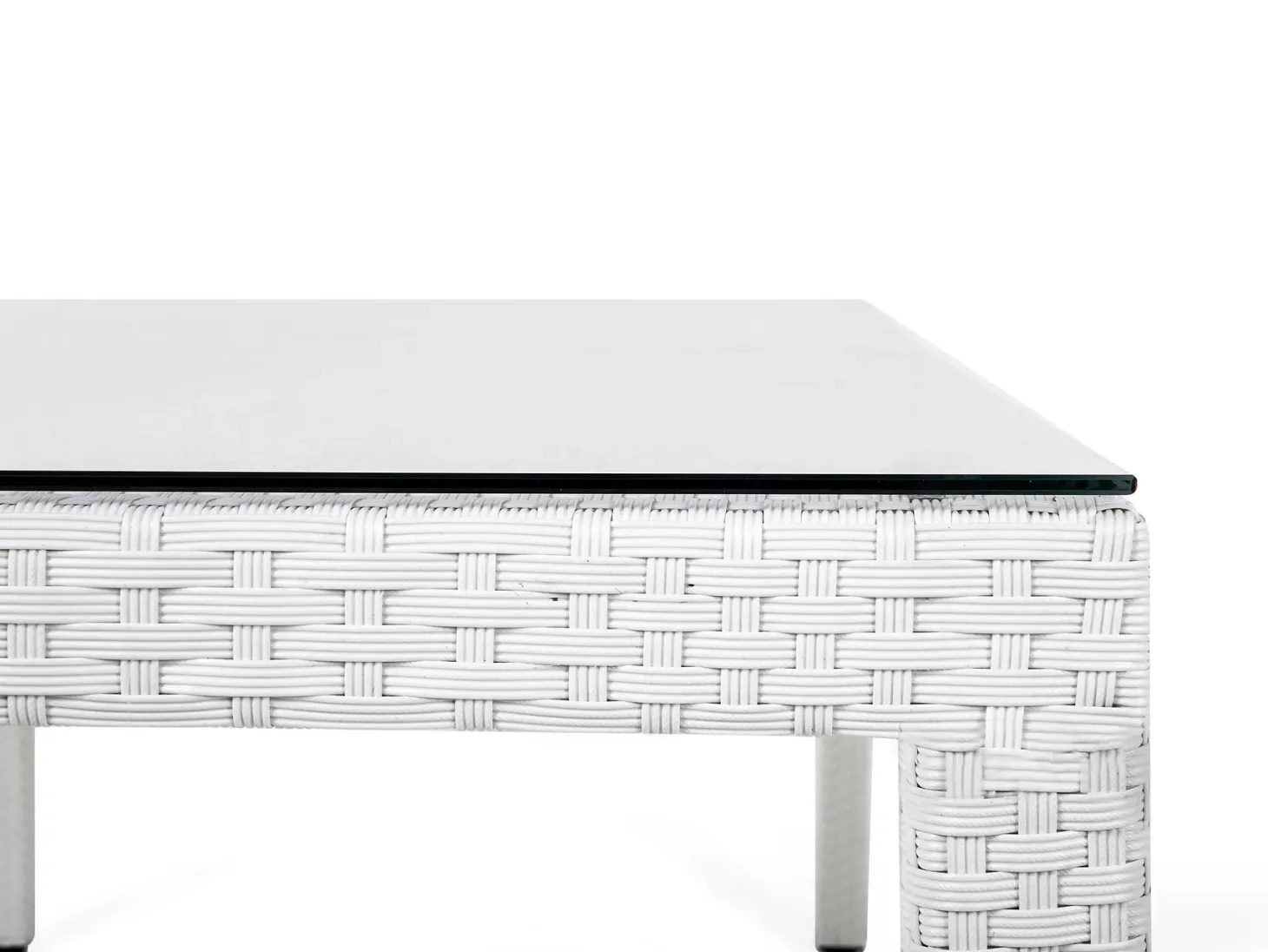 Stół ogrodowy ITALY 220 cm 100 cm Szkło Biały