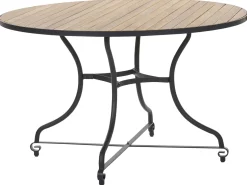 Stół ogrodowy LASCARI 120 cm 120 cm Drewno akacjowe Jasnobrązowy