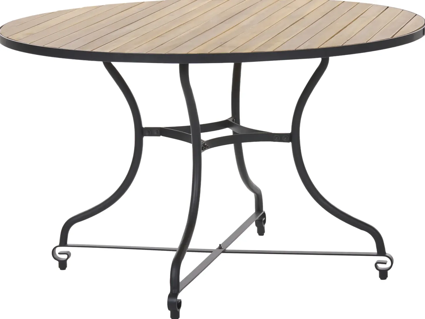 Stół ogrodowy LASCARI 120 cm 120 cm Drewno akacjowe Jasnobrązowy