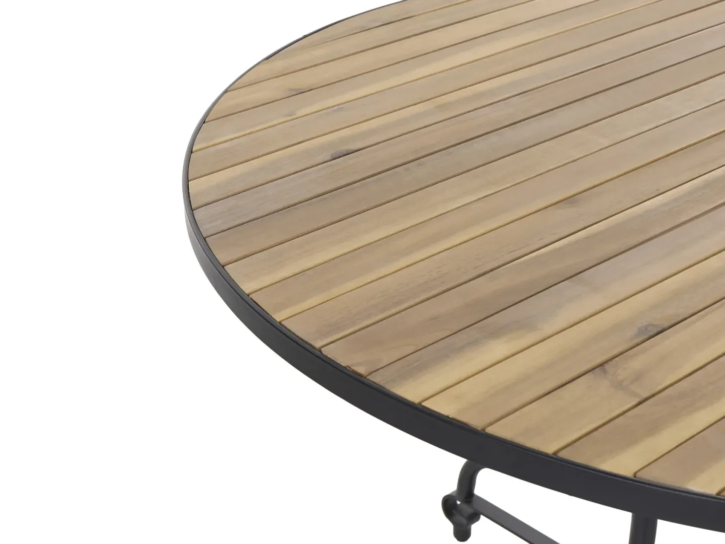 Stół ogrodowy LASCARI 120 cm 120 cm Drewno akacjowe Jasnobrązowy