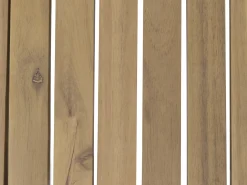 Stół ogrodowy LASCARI 120 cm 120 cm Drewno akacjowe Jasnobrązowy