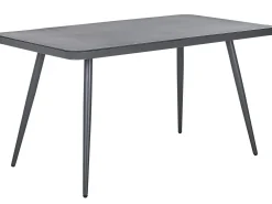 Stół ogrodowy LIPARI 140 cm 80 cm Szkło Szary