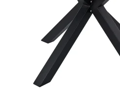 Stół ogrodowy MALETTO 120 cm 120 cm Szkło Czarny