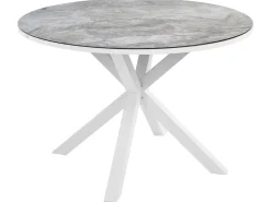 Stół ogrodowy MALETTO 120 cm 120 cm Szkło Ciemnoszary