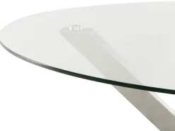 Stół ogrodowy MALETTO 120 cm 120 cm Szkło Srebrny